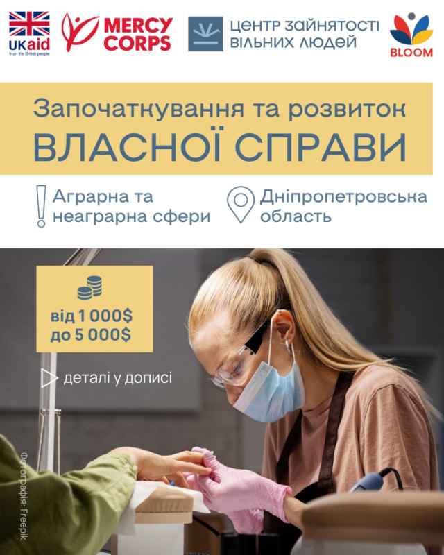Фінансова підтримка для старту чи розвитку власної справи