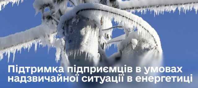 Підтримка підприємців в умовах надзвичайної енергетичної ситуації.